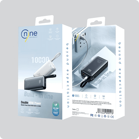 NINE 10,000mAh PD 22.5W Power Bank